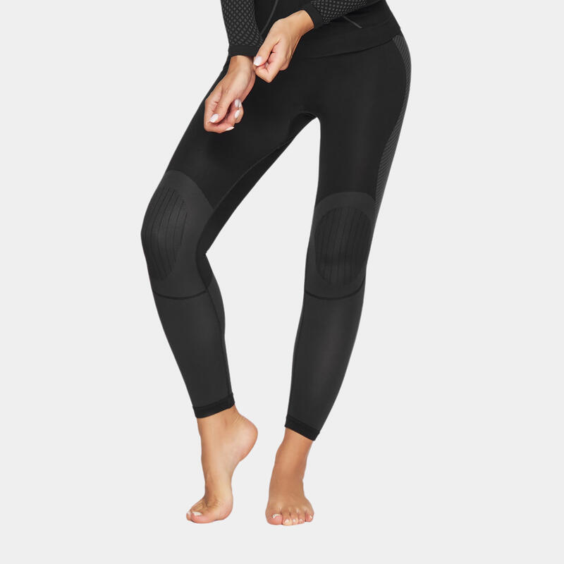 THMO - Set van 3 thermo leggings met fleece voering voor dames - Zwart