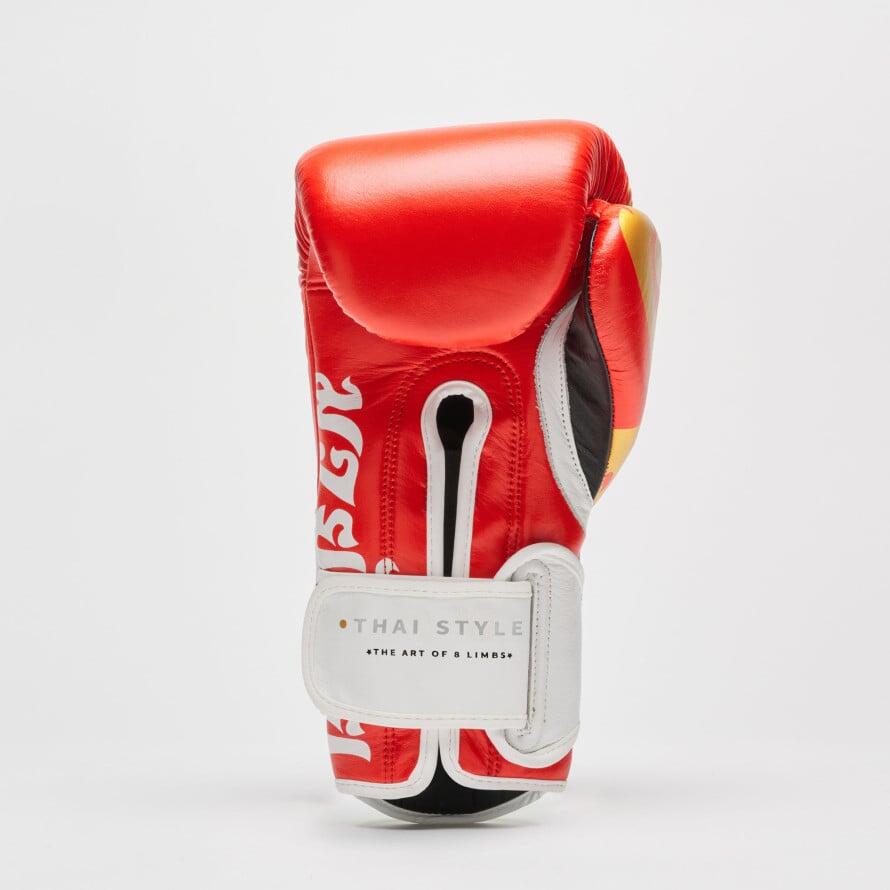 Guantes de boxeo Leone1947 Thai Style piel rojo 12 oz 3/7