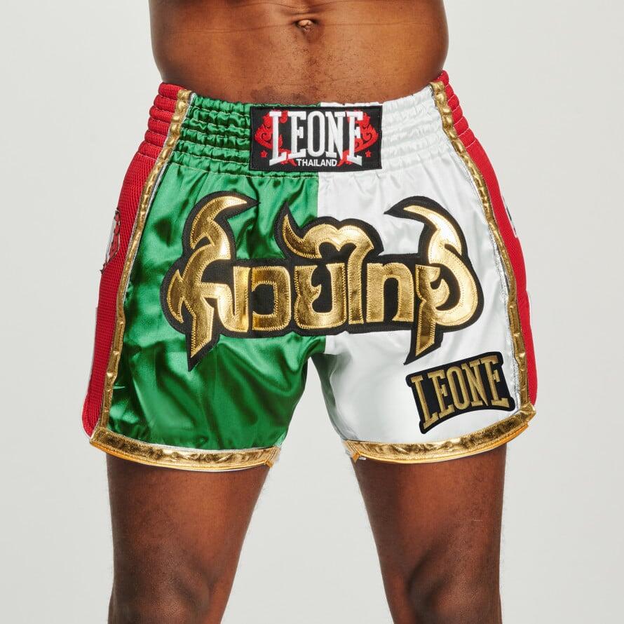 Leone 1947 - Leone Kick/thai Shorts Siam Tricolore S - Short - Blanc|rouge|vert - Decathlon