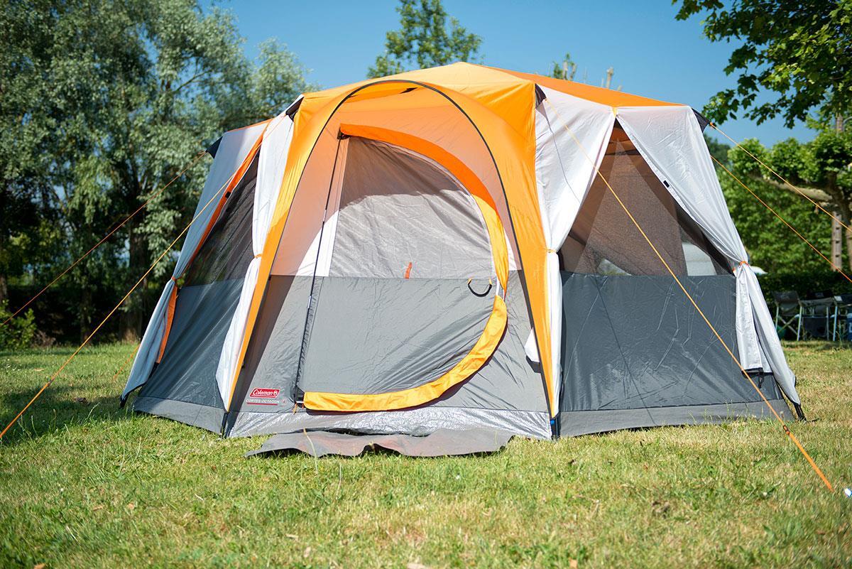 Coleman Cortes Octagon 8 Person Family Camping Tent Orange 7/7