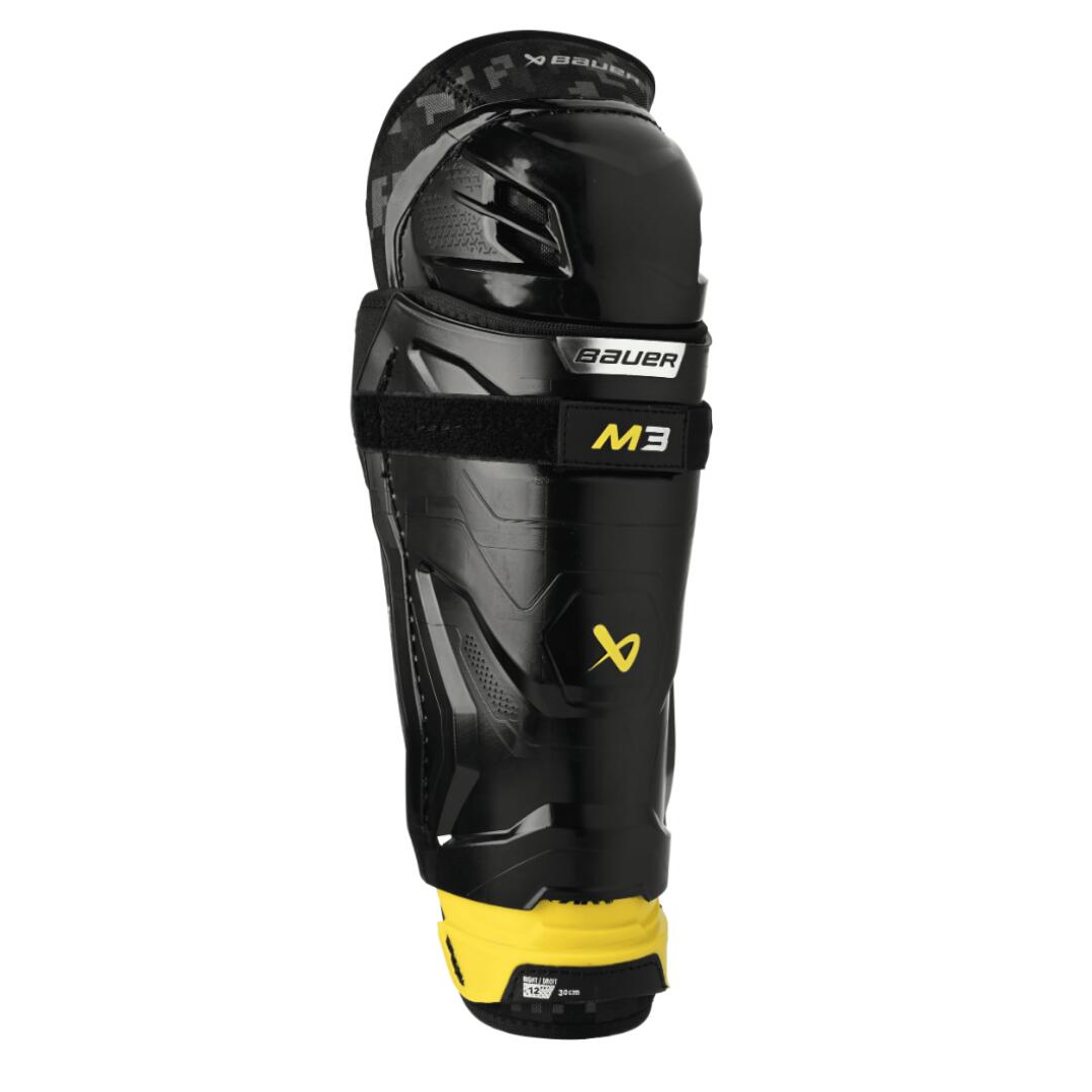 Bauer - Jambiere De Hockey Bauer Supreme M3 Junior - Protège-tibia - Gris|jaune|noir - 12 - Decathlon