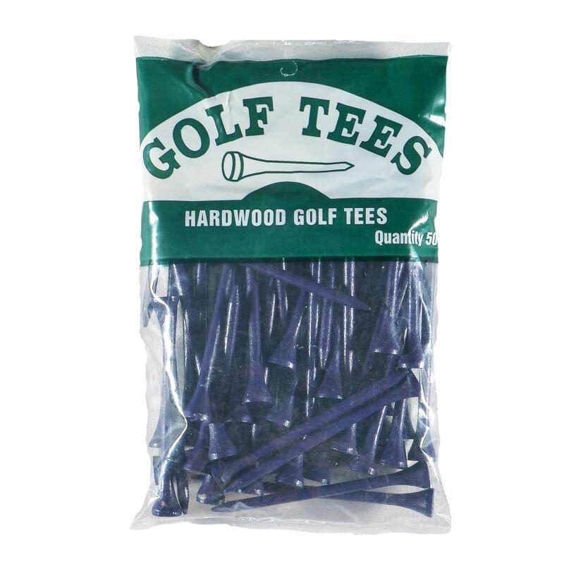 50 Tees de Golf de Madera - Tamaño 3-1/4 - 83 mm color Morado BRILLANTE