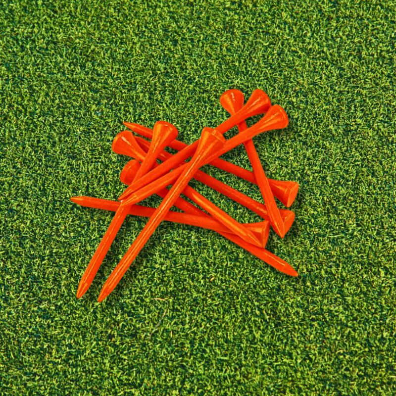 50 Tees de Golf de Madera - Tamaño 3-1/4 - 83 mm NARANJA CITRUS