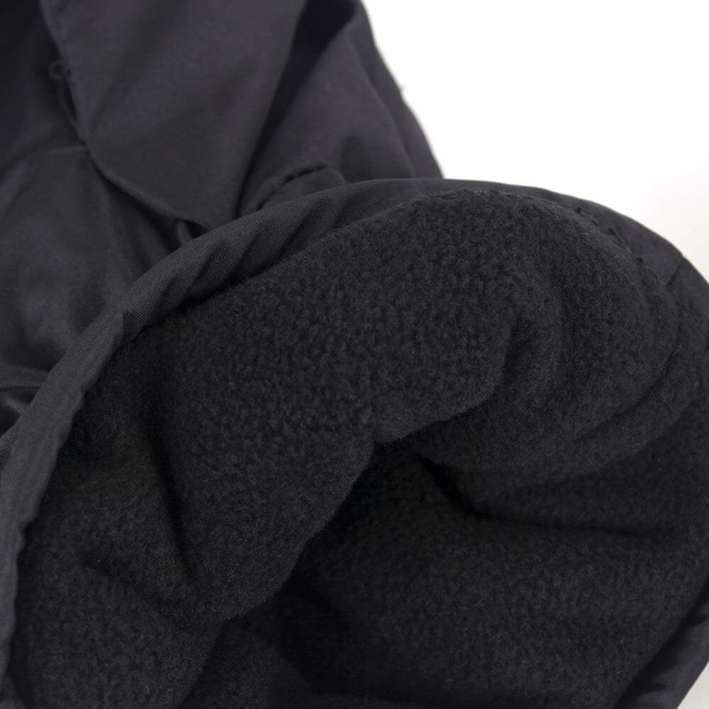 Island Green Winter Fleece Lined Mitts - Black 3/4