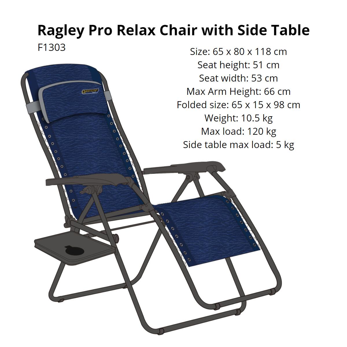 Quest Ragley Pro Relax Chair with Side Table 5/6