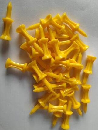 Pure4Golf 30 Step Tees Plastique Jaune 43mm