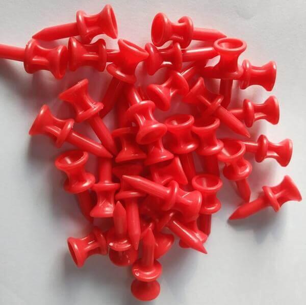 PURE2IMPROVE Pure2Improve Pure4Golf Plastic Step Tees Rood 31mm