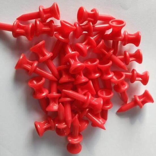 Pure4Golf Step Tees Plastique Rouge 31mm