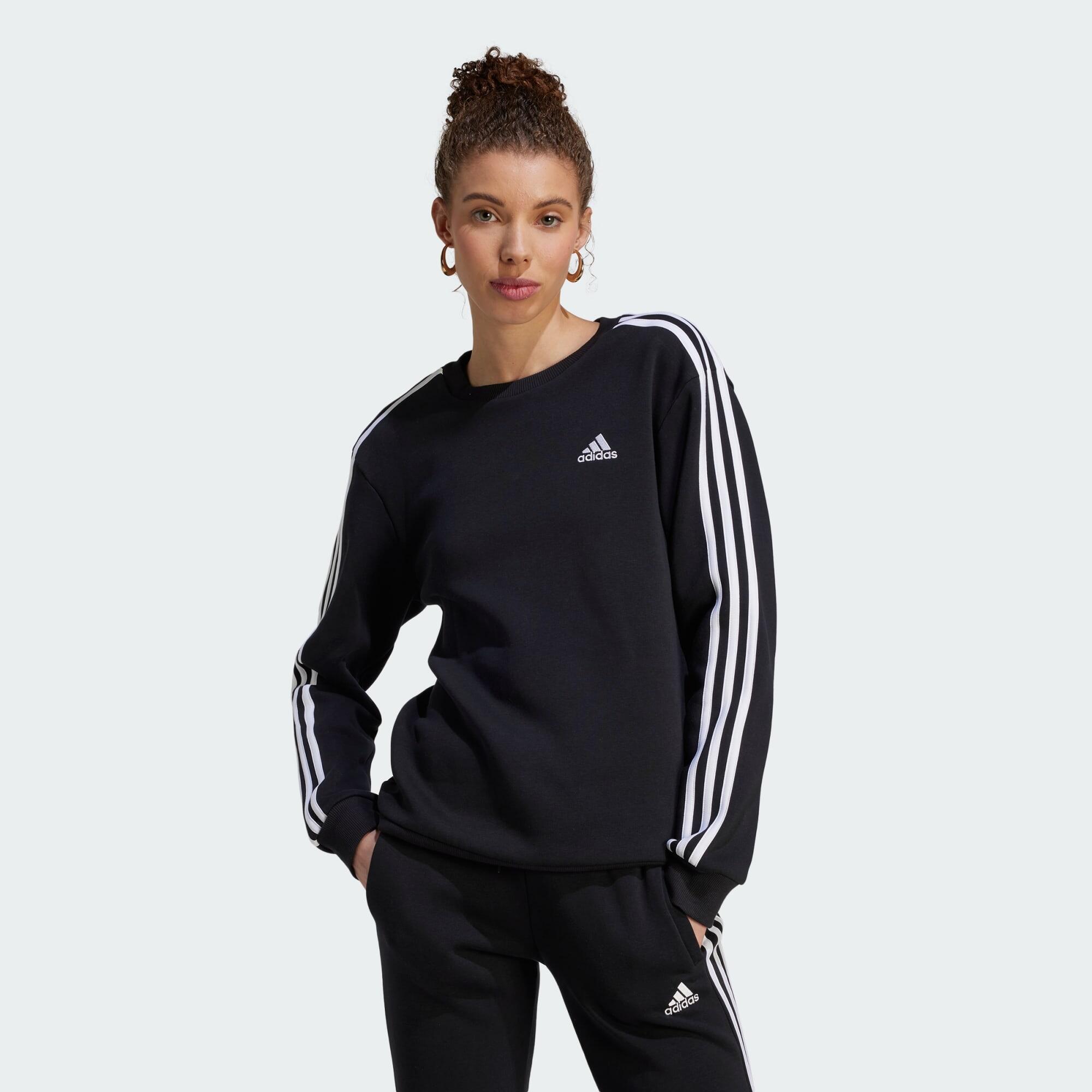 Essentials 3-Stripes Fleece Sweatshirt 1/5