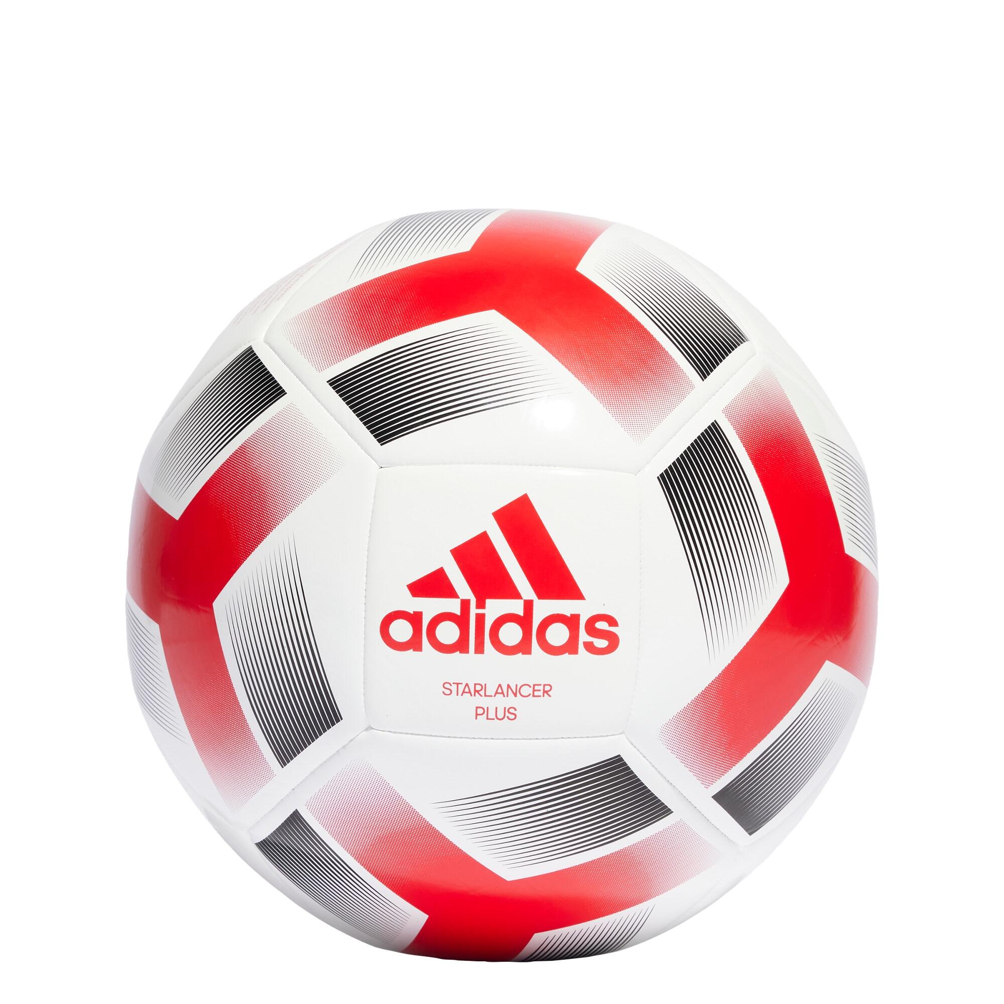 Adidas - Ballon Starlancer Plus - Ballon De Foot - Blanc|noir|rouge - 4 - Decathlon