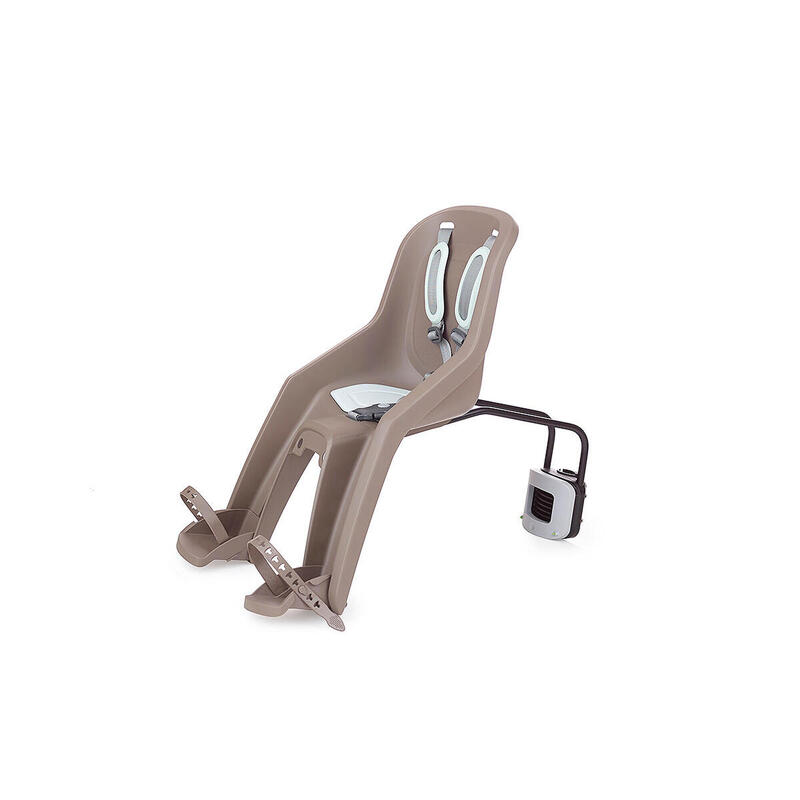 Siège Jeune Enfant Vélo Frontale Sur Cadre Bubbly Mini Plus Marron/Vert