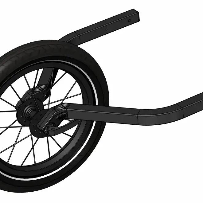 Qeridoo 14in Front Jogging Wheel for Two-Seater Strollers