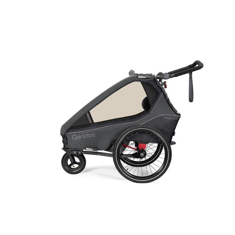 Qeridoo Fahrradanhänger Kidgoo 2 Steel Grey