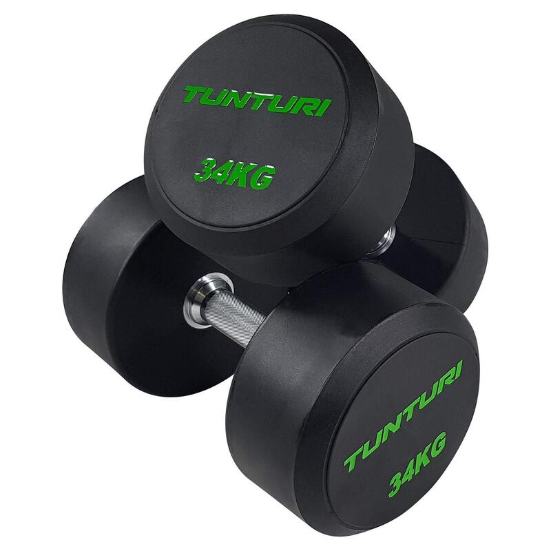 Tunturi Poly Urethane PRO PU Jeu d'haltères 34 - 42 kg