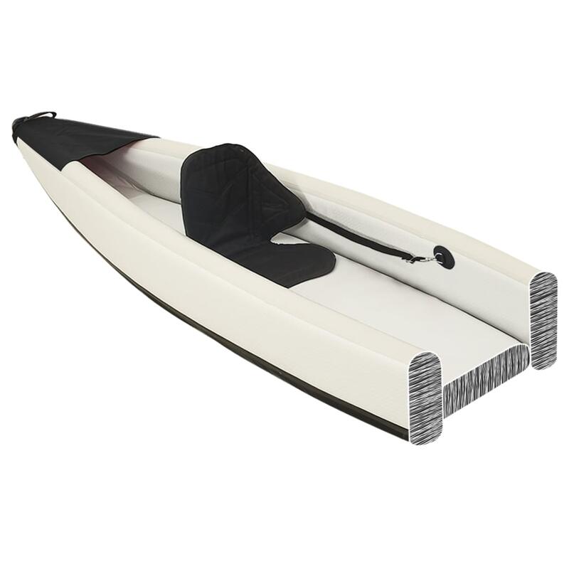 Kayak insuflável 424x81x31 cm poliéster preto