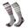 Ski Mid ECO 成人款美麗諾羊毛滑雪襪 (兩對裝) - 灰色/紫色
