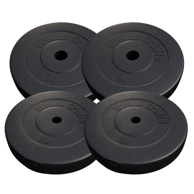 Set discuri de greutate 30KG - 2 x 5 - 2 x 10KG