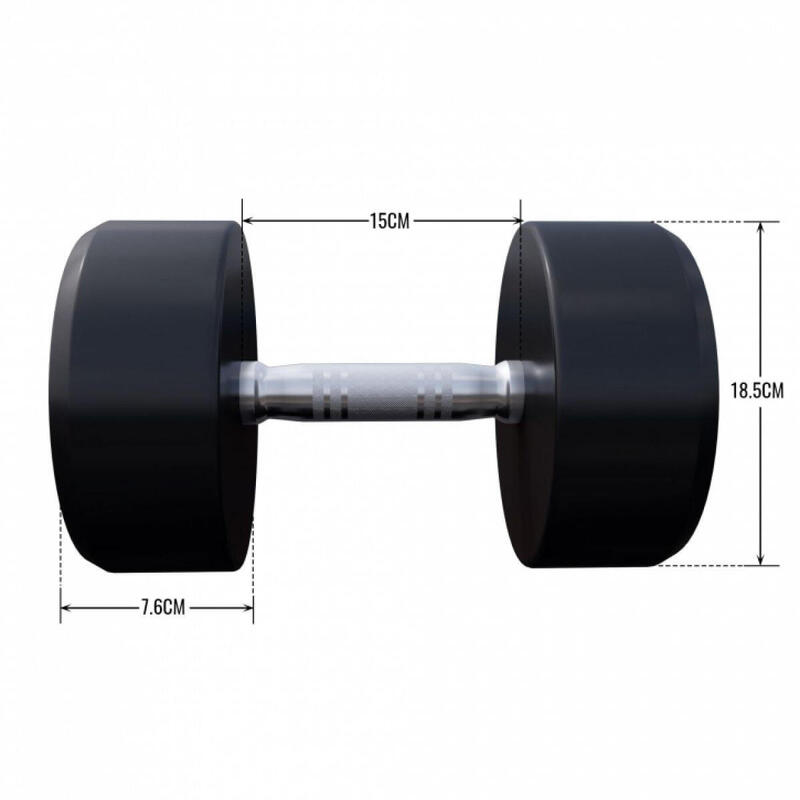 GORILLA SPORTS HALTÈRE MONOBLOC ROND | MUSCULATION | AU CHOIX DE 2,5KG À 40 KG