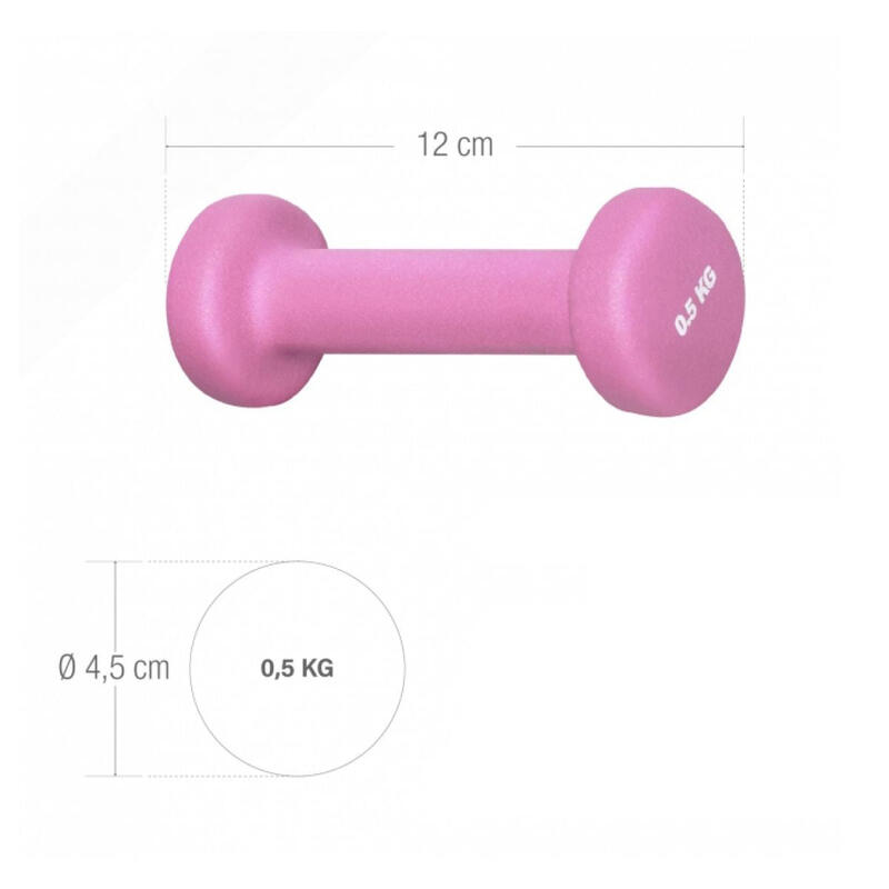 Pesas Fitness  y Home Gym  Gorilla Sports Rosa 2x0,5 Kg