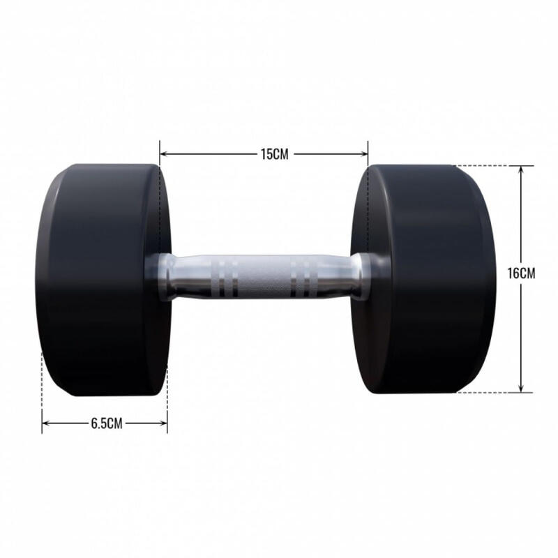 Mancuerna fija con recubrimiento de goma Gorilla Sports de 2,5kg a 40 kg