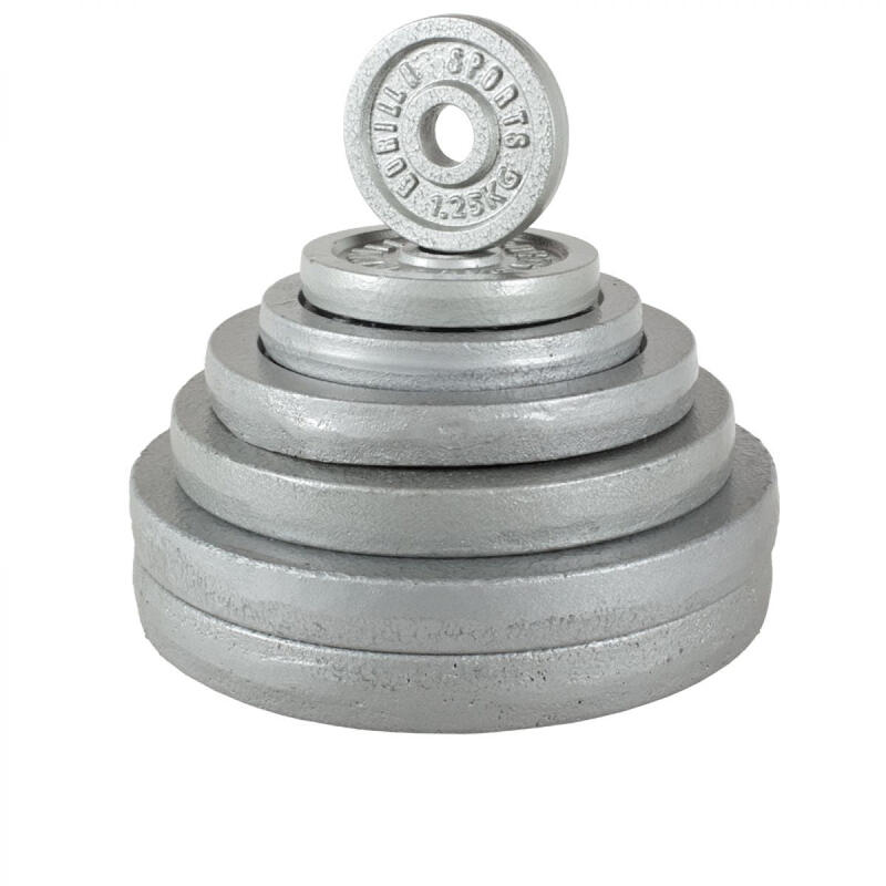 GORILLA SPORTS Hantelscheibe Guss Silber 0,5-30 KG