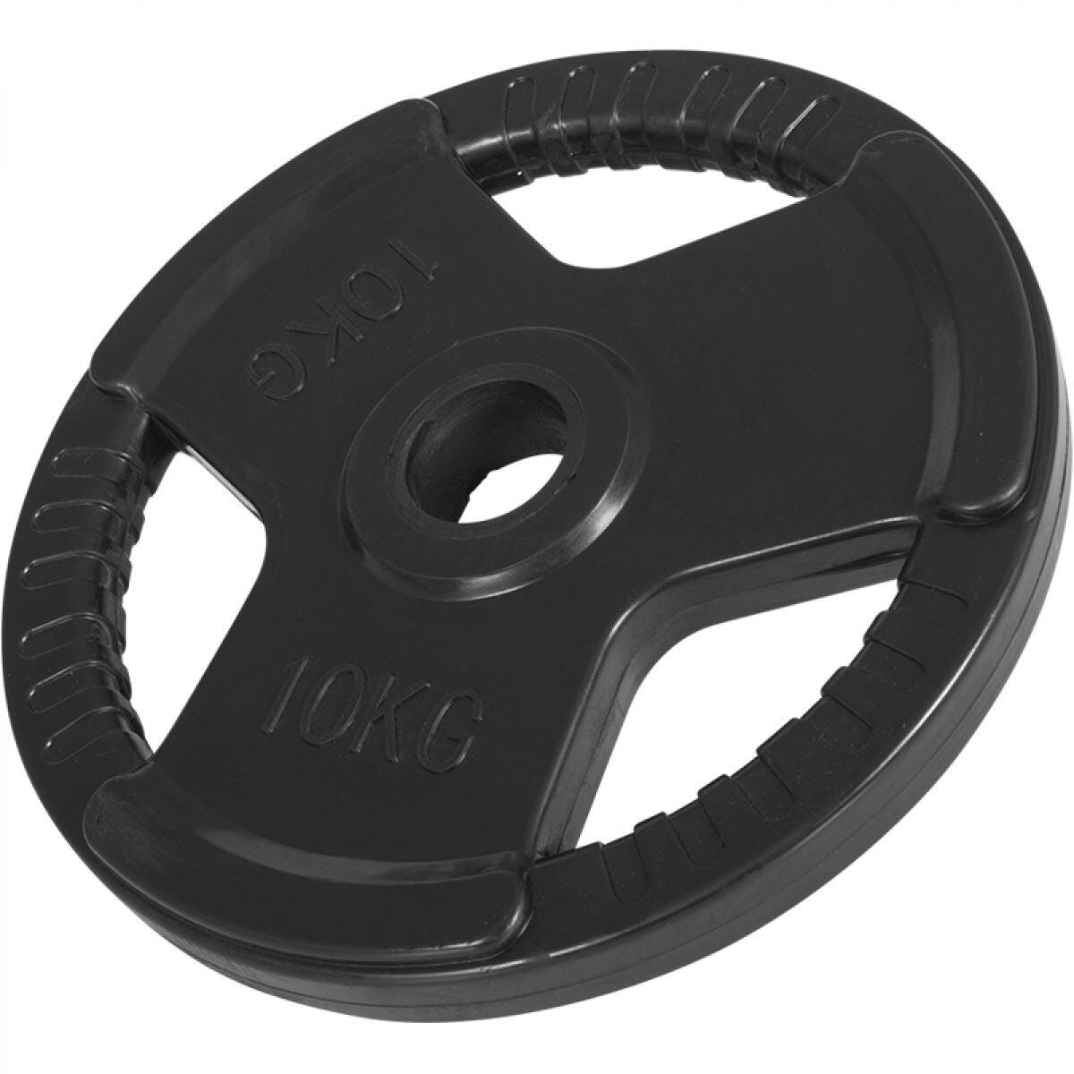 2 x 10 kg Olympische halterschijf Gripper Gietijzer (50/51 mm, rubber coating) 2/6