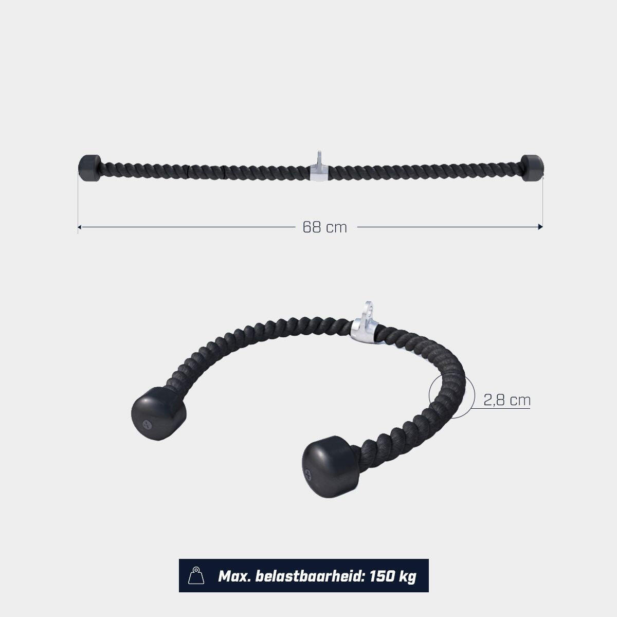 CORDE DE TRACTION EN NYLON | MUSCULATION | PLUSIEURS TAILLES DISPONIBLES 7/7