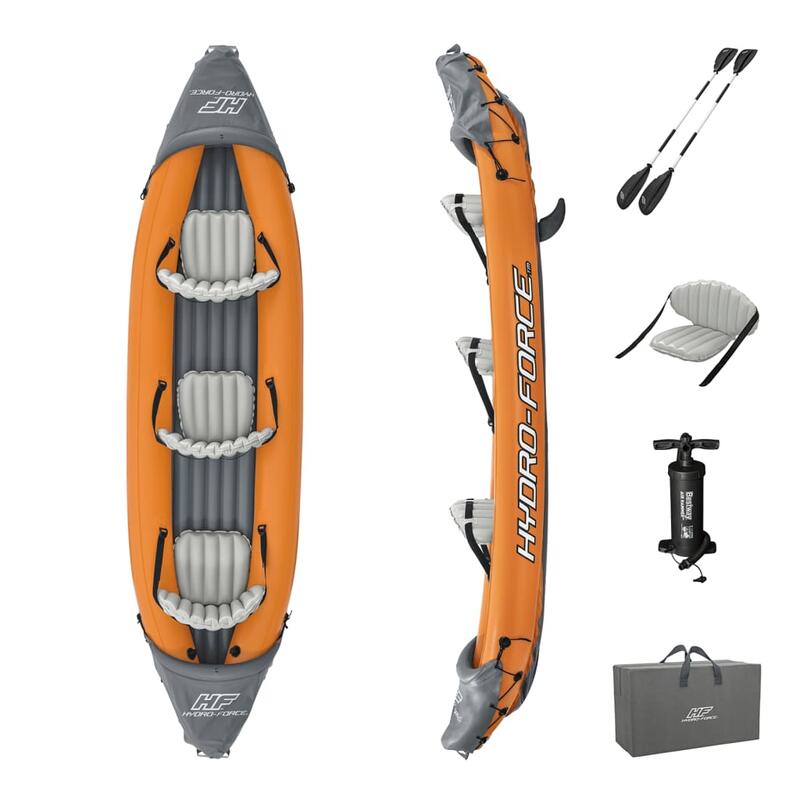 Conjunto kayak insuflável Hydro-Force Rapid x3