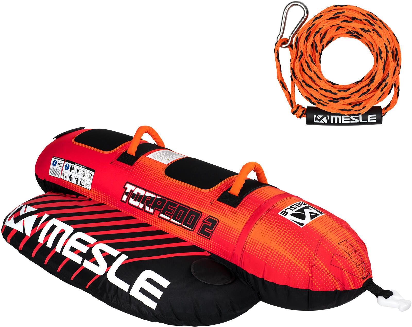 MESLE Banana Boat Opblaasbare Torpedo 2 Personen, Set Met Lijn, Band Achter Boot