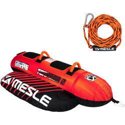 Pack Bouée Tractée Banane Torpedo avec Corde, 2 - 4 Places Gonflable pour Bateau