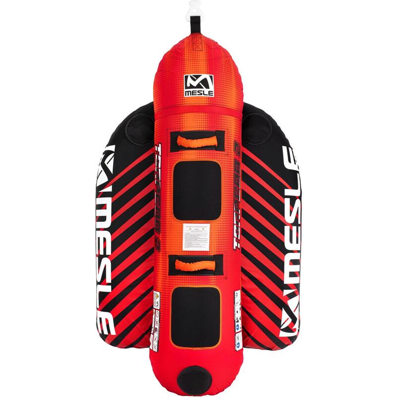 Pack Bouée Tractée Banane Torpedo avec Corde, 2 - 4 Places Gonflable pour Bateau
