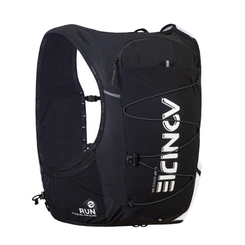 Lightweight Running Backpack 10L - Black/ White