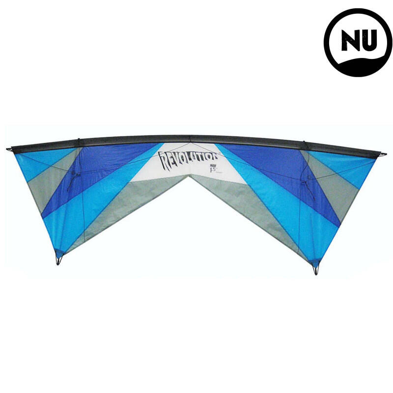 Revolution Kites - Revolution Reflex Experience (avec Poignées - Sans Lignes) - Cerf Volant - Bleu|gris - No Size - Decathlon