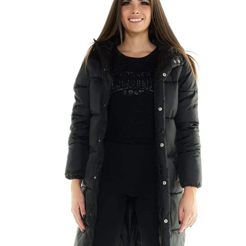 Woman hoody nylon jacket Blackout