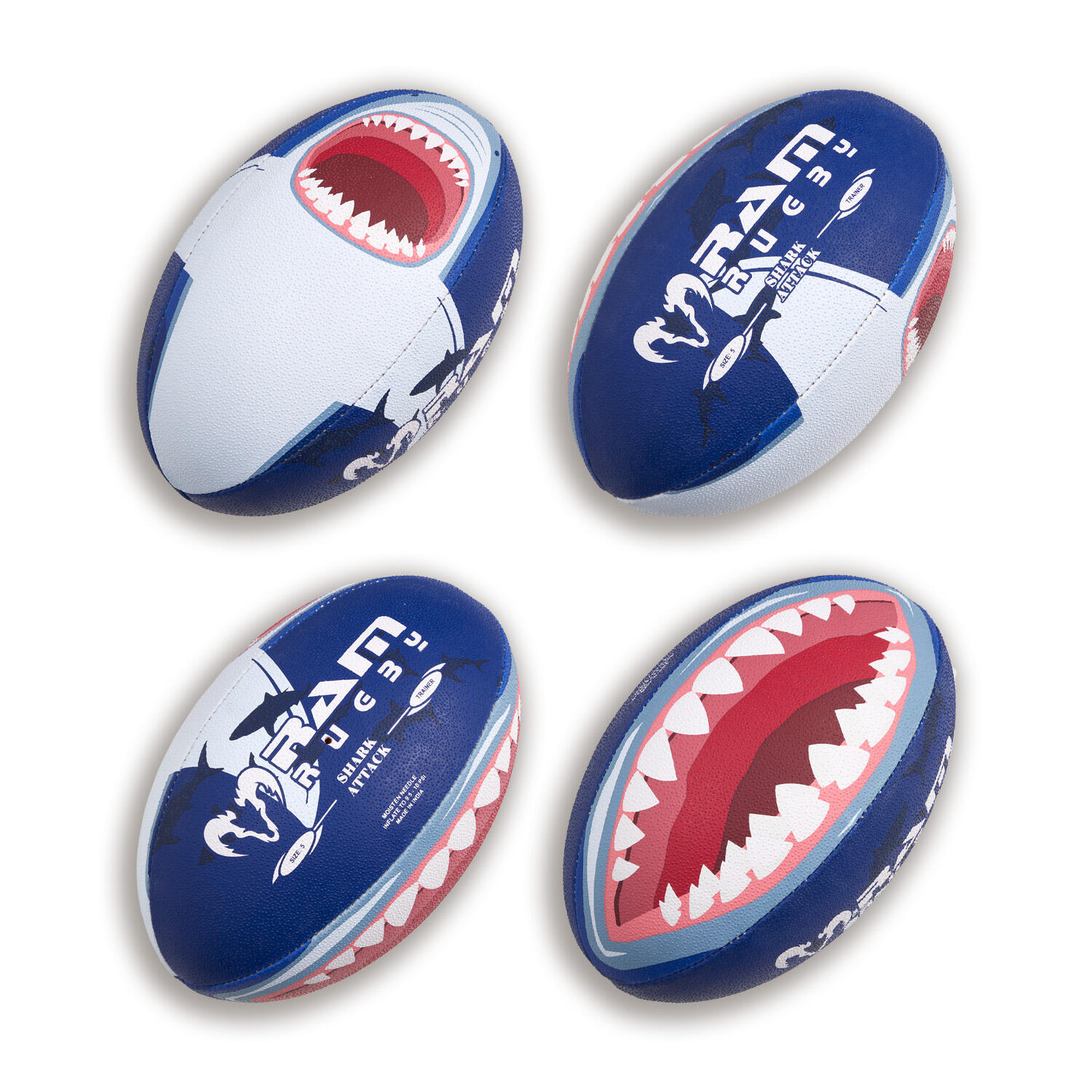 Ram Rugby Ball - Squad - Trainer - (Size Mini) - Shark Attack 2/2