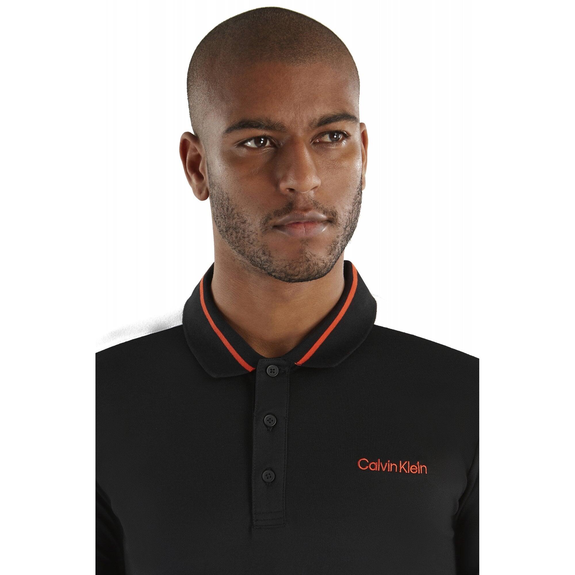Calvin Klein Evans Hybrid Long Sleeve Polo Black 3/6