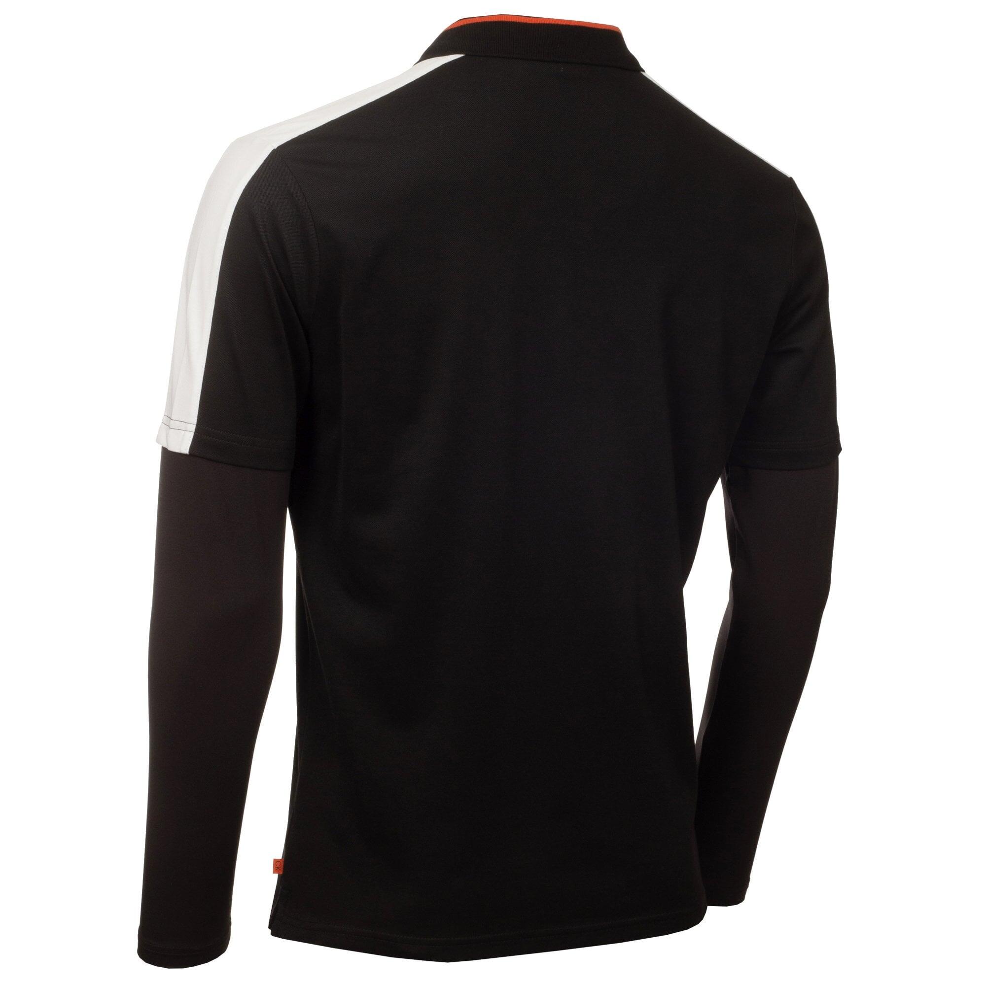 Calvin Klein Evans Hybrid Long Sleeve Polo Black 5/6