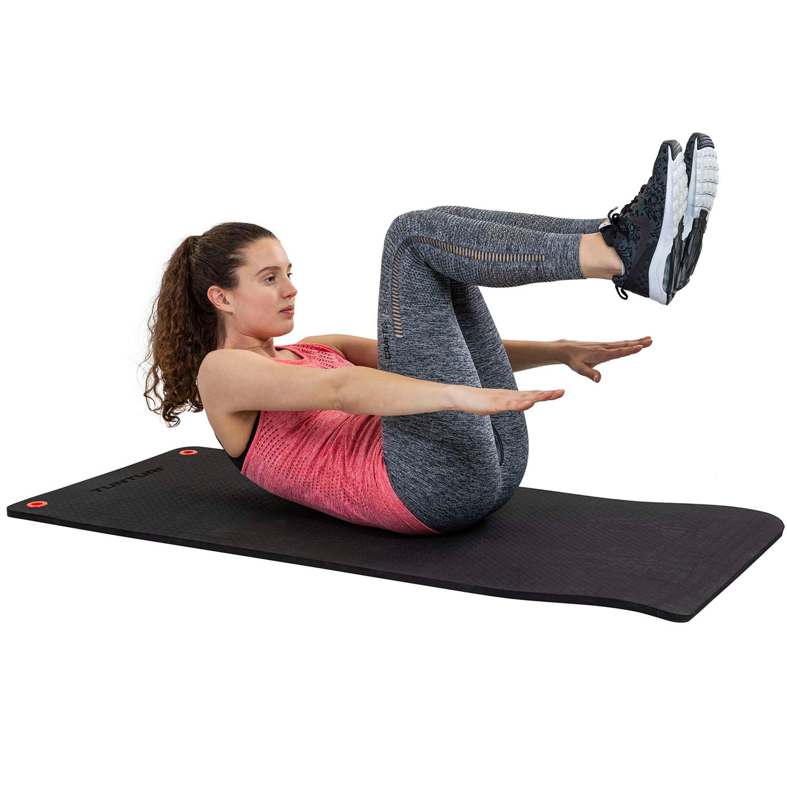 Tunturi professionelle TPE Fitnessmatte 140 cm Schwarz 5/5