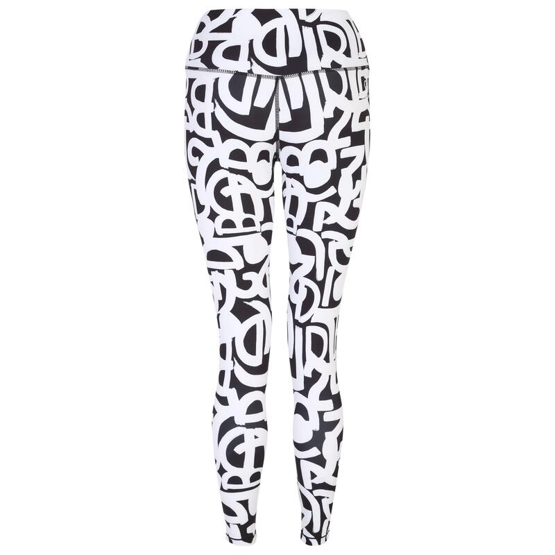 Mallas leggings Influential Diseño Graffiti para Mujer Negro, Blanco