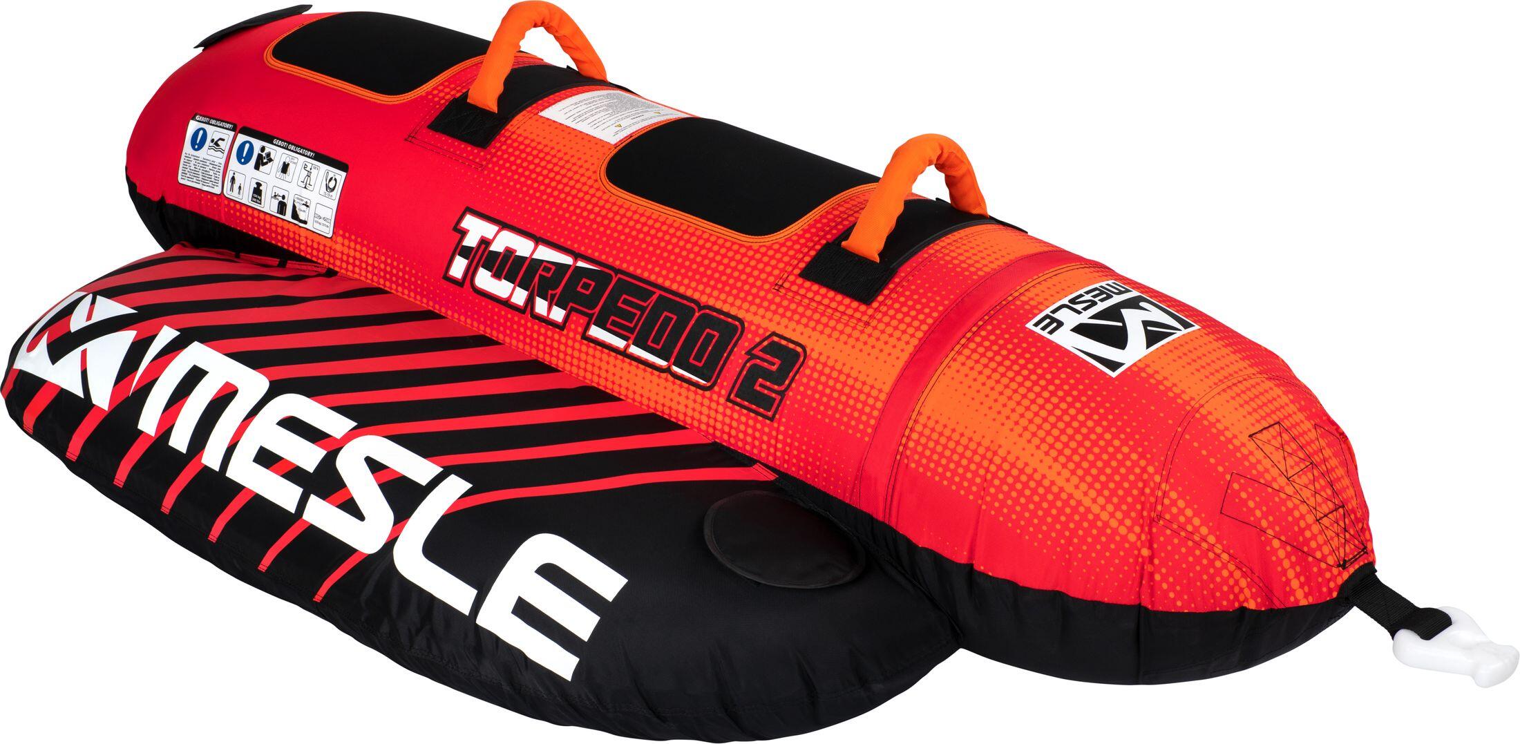 MESLE Funtube Torpedo 2 Persoons Banana Boat Rood Band Achter Boot