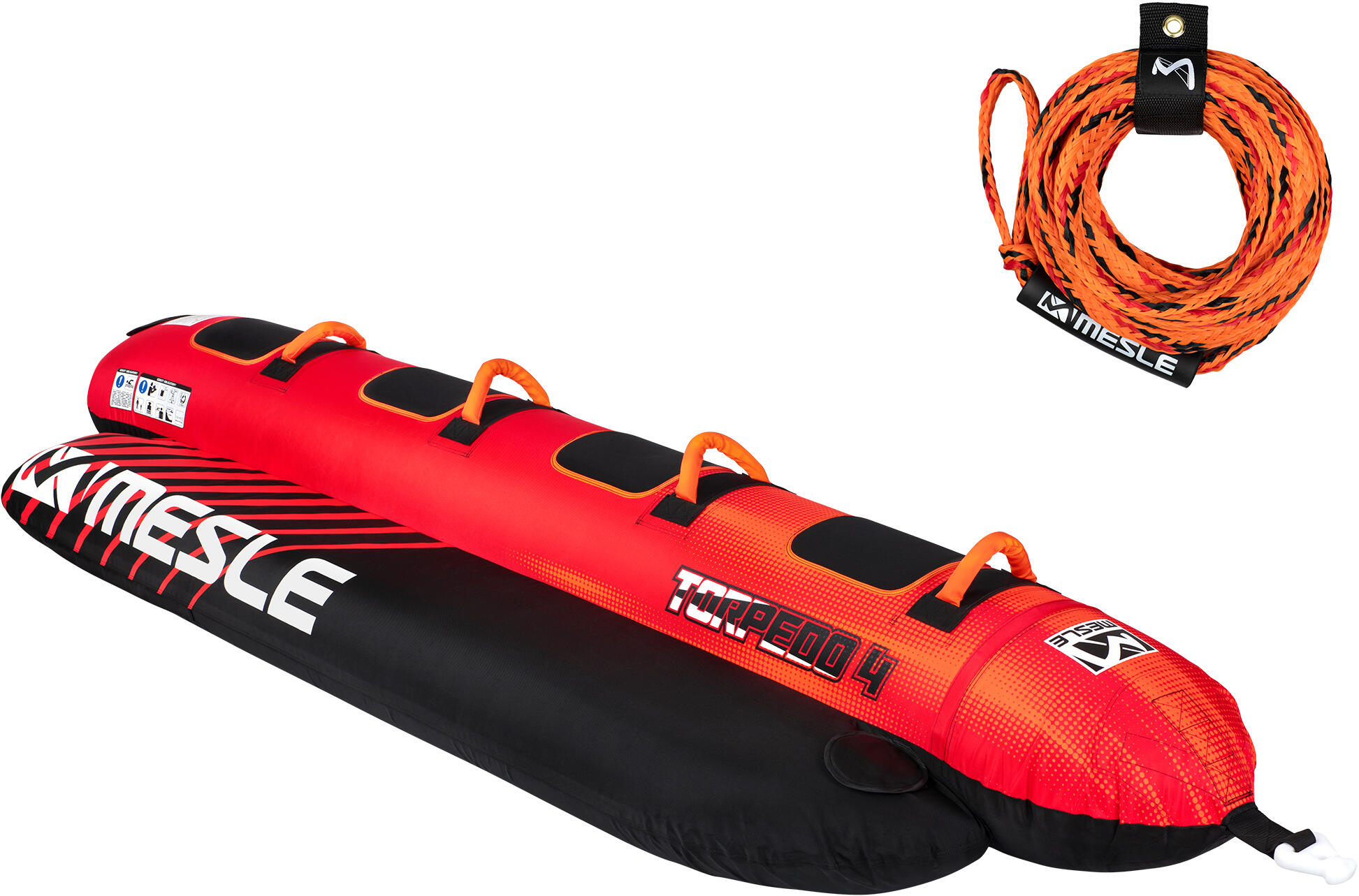 MESLE Banana Boat Opblaasbare Torpedo 4 Personen, Set Met Lijn, Band Achter Boot