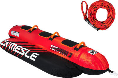 Wassergleiter Torpedo 3 Personen mit Leine Bananenboot rot Mesle