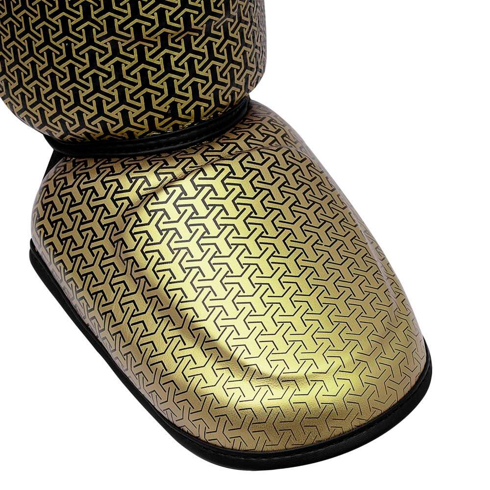 Adidas Kickboxing Shin Guards - Black/Gold 6/7