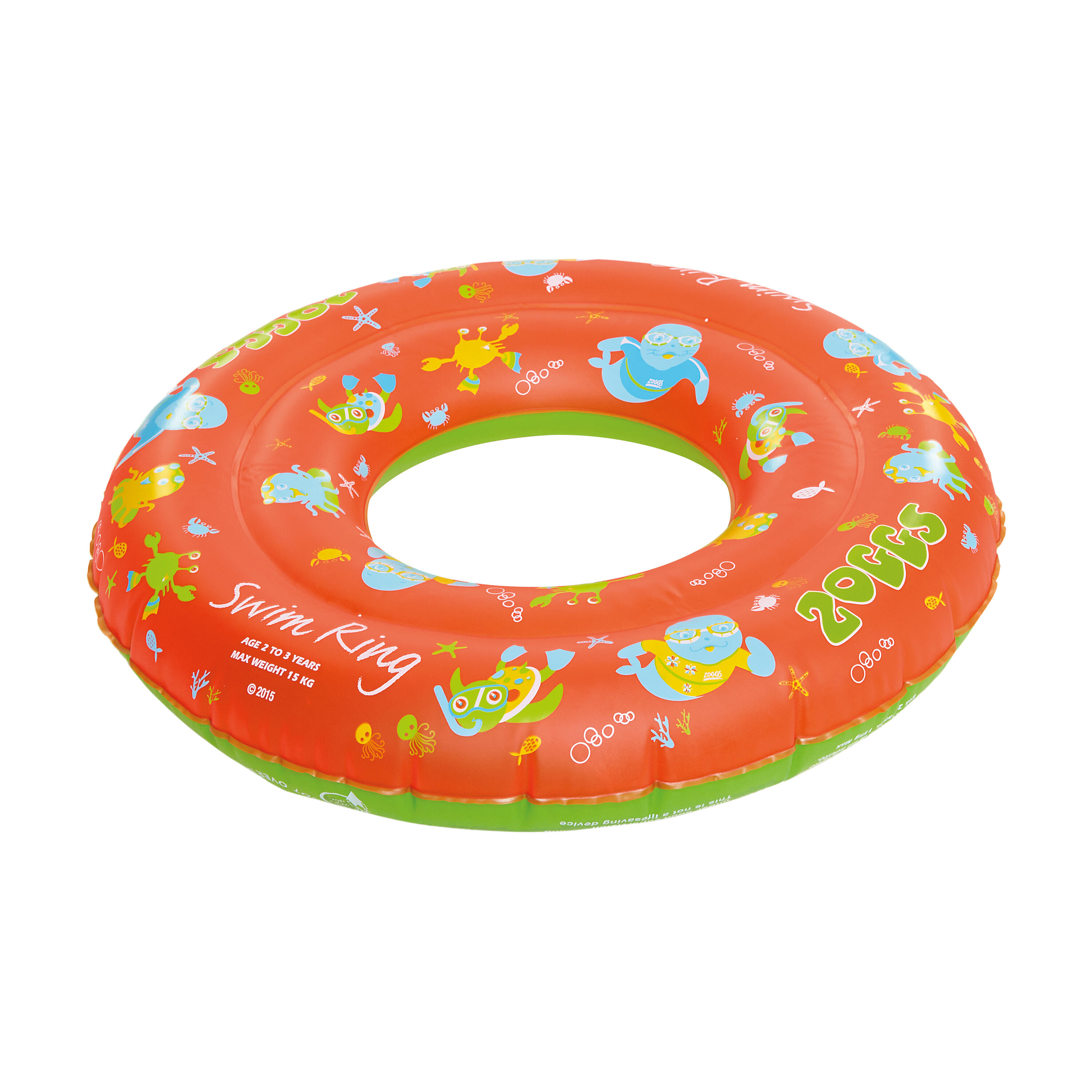 Zoggs - Bouée De Piscine Gonflable Zoggy Swim Ring - Ei Valves - Jeu D'Immersion - Orange|vert - No Size - Decathlon