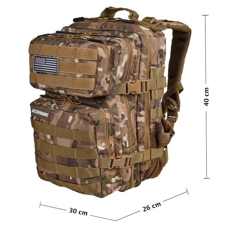 Mochila tática militar ELITRAINX  Camuflagem 25L -Desporto e viagens