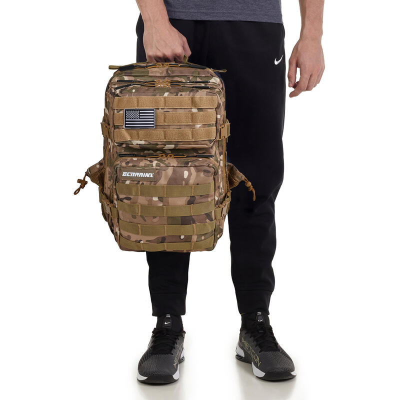 Mochila Táctica Militar ELITRAINX Camuflaje 25L para Deporte y Viajes