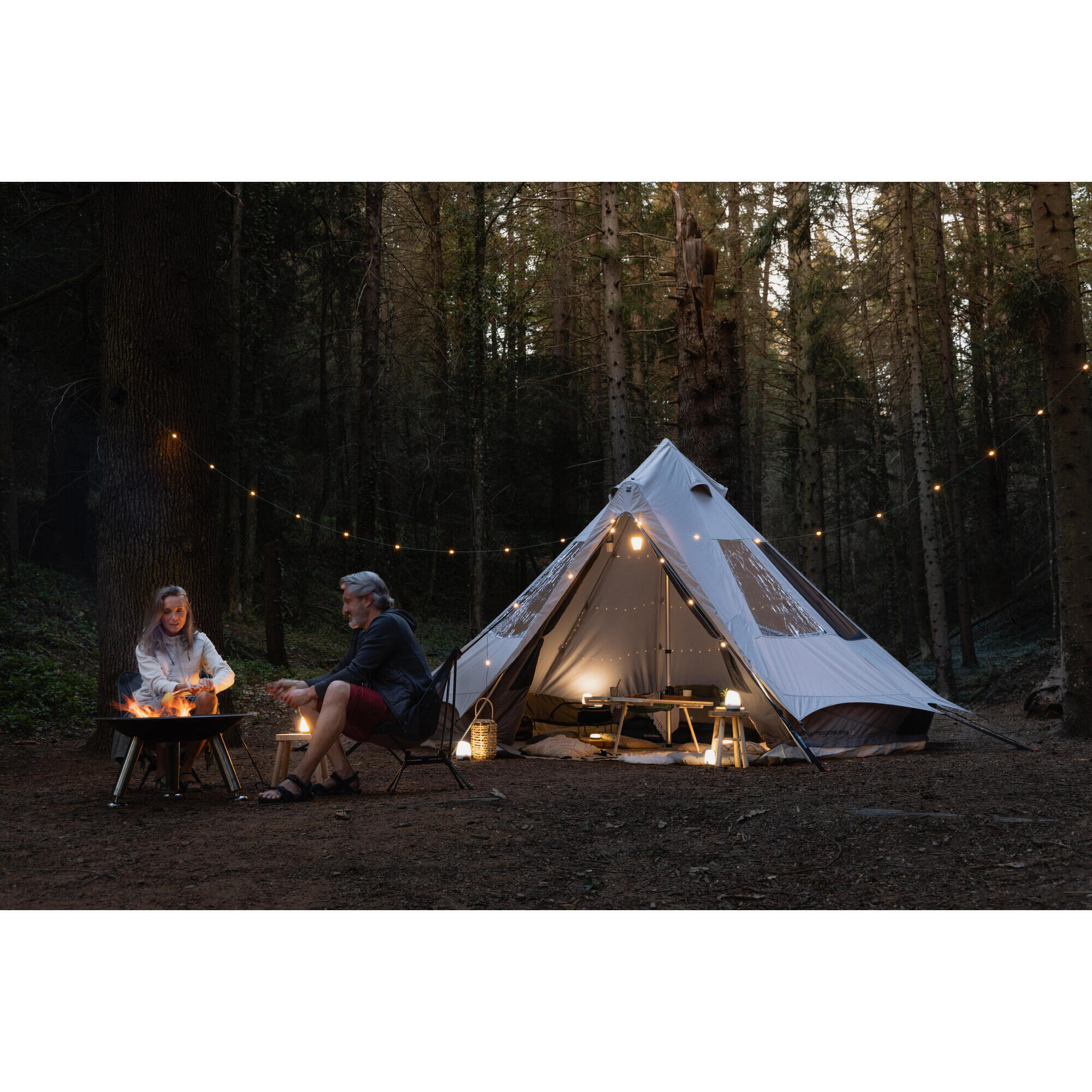 Seconde vie Tente Tipi de camping - Tepee 5.2 Polycoton - 5 Personnes 2 Chambres 4/4