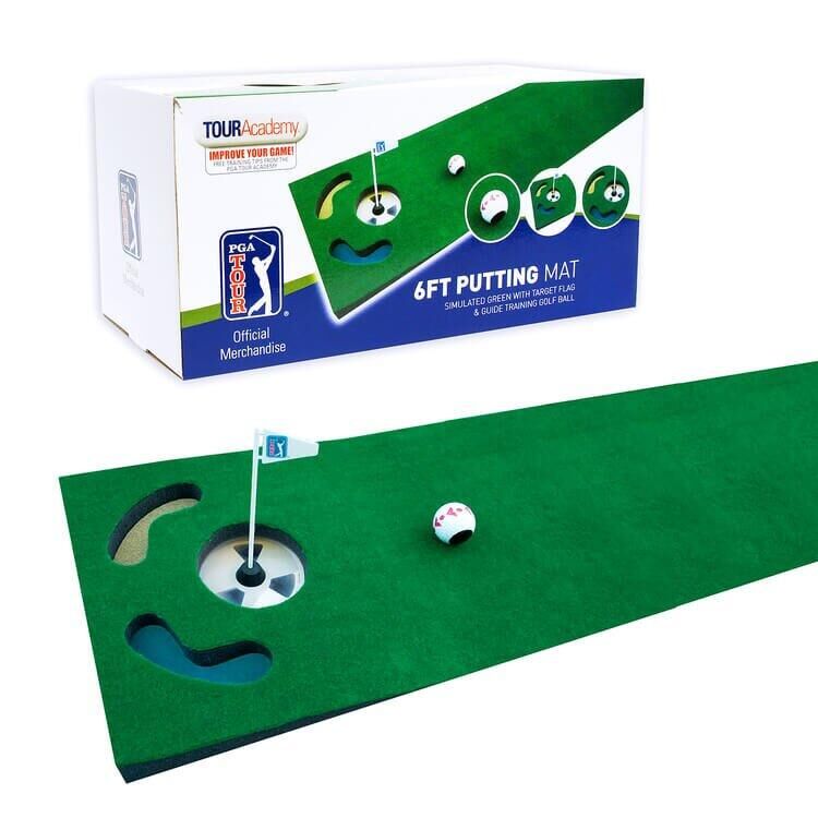 PGA TOUR PGA TOUR 6ft Putting Mat with Guide Ball and Training Tips