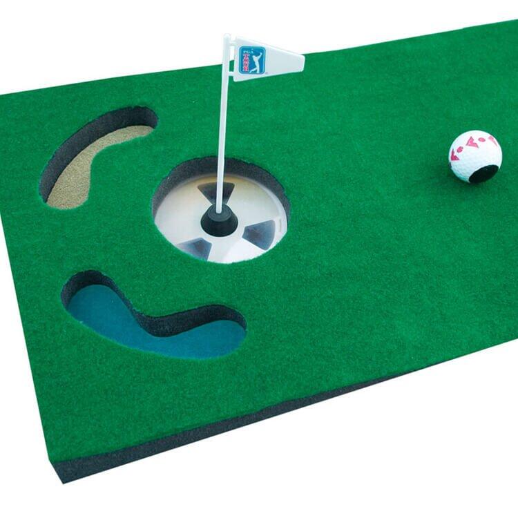 PGA TOUR 6ft Putting Mat with Guide Ball and Training Tips 3/5