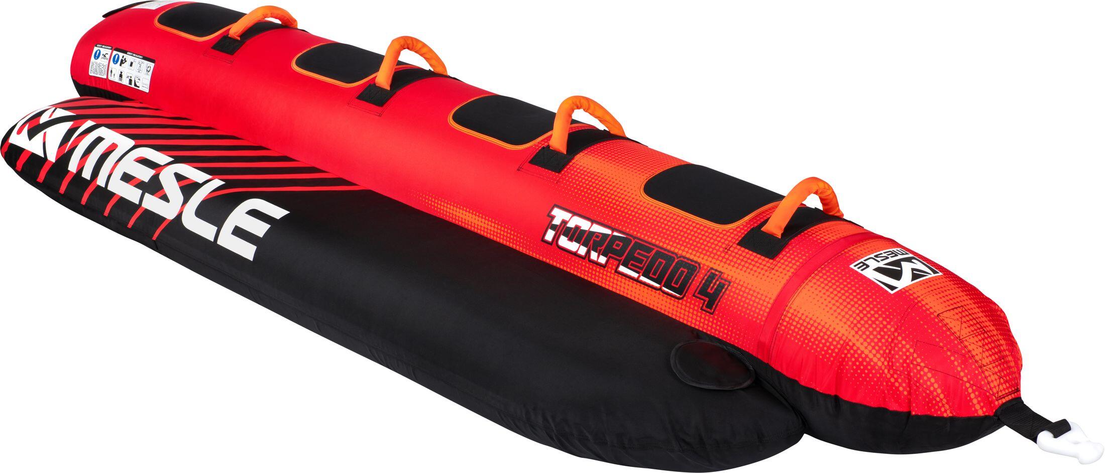 MESLE Funtube Torpedo 4 Persoons Banana Boat Rood Band Achter Boot